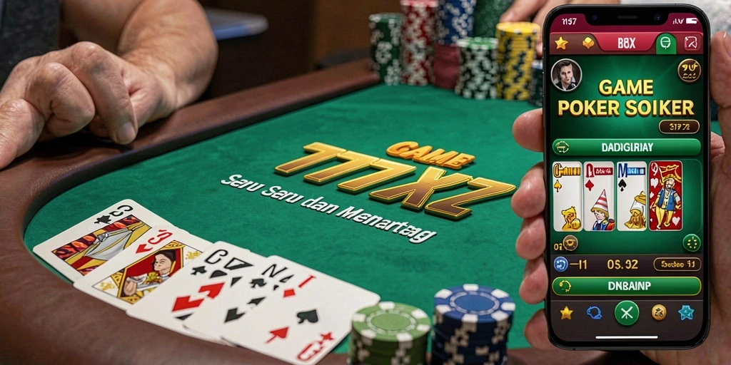 Gameplay Poker seru di 777ZX dengan fitur menarik.