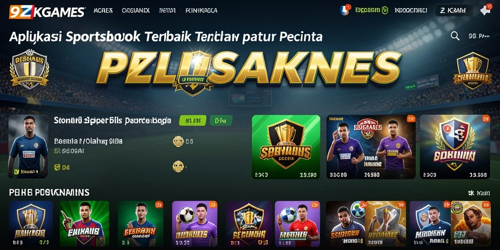Tangkapan layar utama 9ZKGAMES yang menunjukkan antarmuka taruhan olahraga yang menarik.