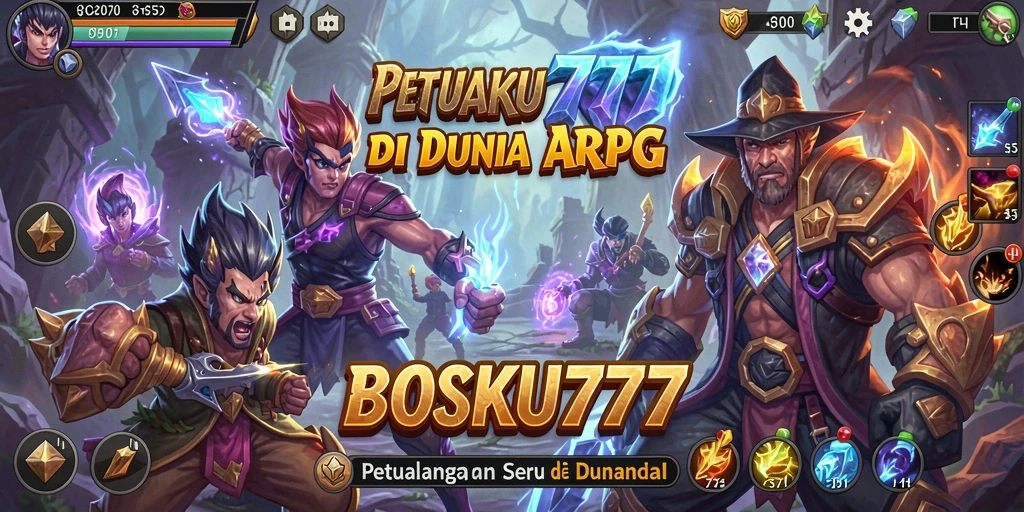 Tampilan gameplay ARPG yang mendebarkan di BOSKU777.