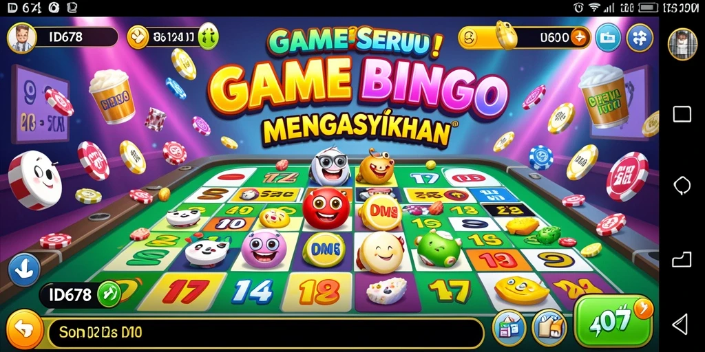 Tampilan utama gameplay Bingo ID678 dengan grafis menarik.