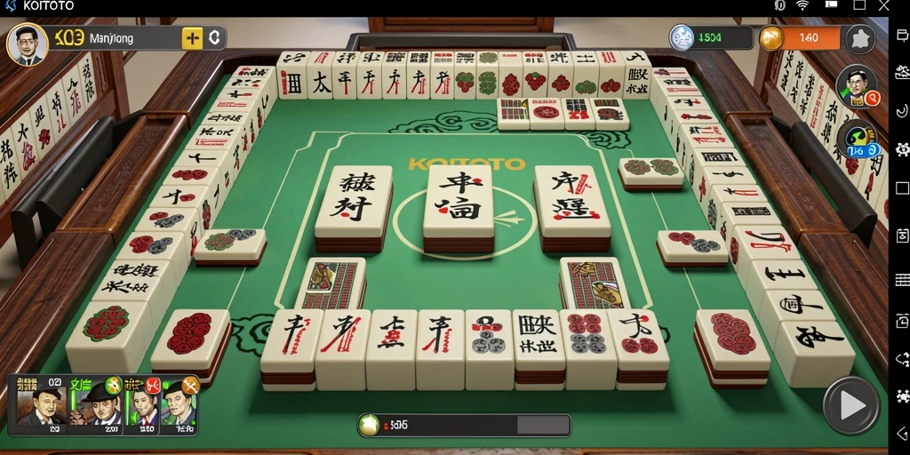 Screenshot utama KOITOTO dengan gameplay Mahjong yang menarik.