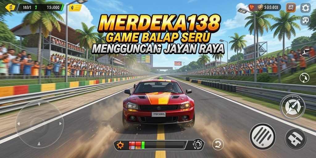 Tangkapan layar gameplay balap yang seru di MERDEKA138.