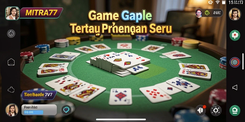 Tampilan gameplay Gaple yang seru di MITRA77.