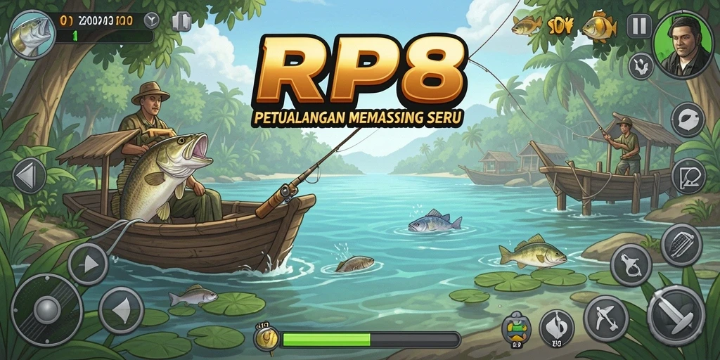 Tampilan seru memancing dalam RP8 dengan grafis menawan.